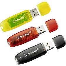 MEMORY DRIVE FLASH USB2 3X32GB/RAINBOW 3502483 INTENSO  3502483 4034303031924