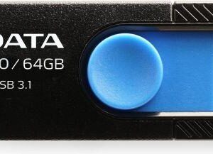 MEMORY DRIVE FLASH USB3.1 64GB/BLACK AUV320-64G-RBKBL ADATA  AUV320-64G-RBKBL 4713218462824