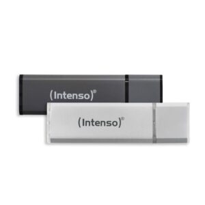MEMORY DRIVE FLASH USB2 32GB/2PCS SILV/ ANT 3521480 INTENSO  3521480 4034303026937