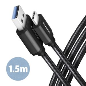 CABLE USB-C TO USB3.2 1.5M/BLACK BUCM3-AM15AB AXAGON  BUCM3-AM15AB 8595247906267