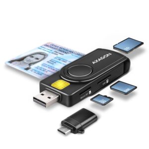 CARD READER USB-C+USB2.0 4SLOT/SMARTCARD CRE-SMP2A AXAGON CRE-SMP2A 8595247906953