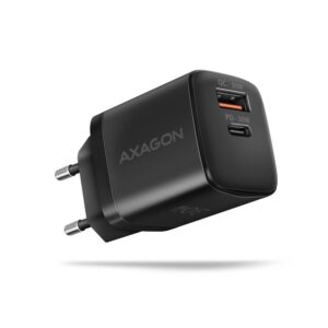 MOBILE CHARGER WALL USB 30W/2PORT BLACK ACU-PQ30 AXAGON  ACU-PQ30 8595247907103