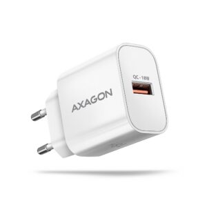 MOBILE CHARGER WALL USB 18W/1PORT WHITE ACU-QC18W AXAGON  ACU-QC18W 8595247908346