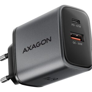 MOBILE CHARGER WALL USB 67W/GAN 2PORT ACU-PQ67 AXAGON  ACU-PQ67 8595247909138