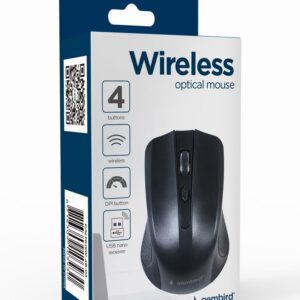 MOUSE USB OPTICAL WRL/BLACK MUSW-4B-04 GEMBIRD MUSW-4B-04 8716309103930