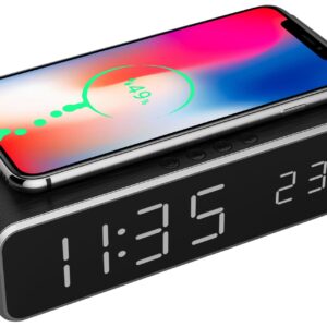 MOBILE CHARGER WRL W/DIG ALARM/CLOCK DAC-WPC-01 GEMBIRD  DAC-WPC-01 8716309107778