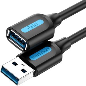 CABLE USB2.0 MALE TO FEMALE/1.5M BLACK CBIBG VENTION CBIBG 6922794748507