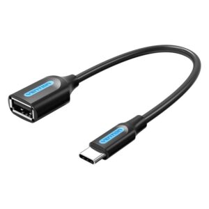 CABLE USB2.0C MALE TO A FEMALE/0.15M BLACK CCSBB VENTION CCSBB 6922794749399
