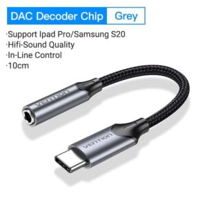 ADAPTER USB-C TO AUDIO 3.5MM/0.1M BGMHA VENTION BGMHA 6922794751118