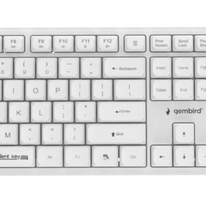 KEYBOARD +MOUSE WRL ENG/WHITE KBS-WMS-01-W GEMBIRD  KBS-WMS-01-W 8716309137041