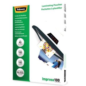 LAMINATOR POUCH GLOSSY/A5 100 100PCS 5351002 FELLOWES 5351002 077511535109