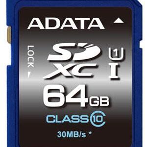 MEMORY SDXC 64GB CLASS10/ASDX64GUICL10-R ADATA ASDX64GUICL10-R 4713435793961