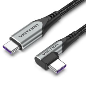 CABLE USB-C TO USB-C R.ANGLE/1M GRAY TAKHF VENTION  TAKHF 6922794752535