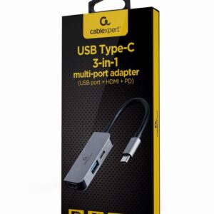 I/O ADAPTER USB-C TO HDMI/USB3/3IN1 A-CM-COMBO3-02 GEMBIRD A-CM-COMBO3-02 8716309124188
