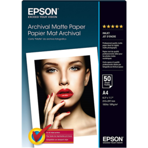 Archival Matte Paper - A4 - 50 Sheets | A4 C13S041342 010343830073