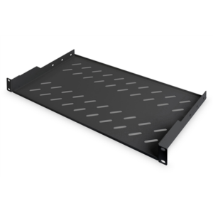 Digitus | Fixed Shelf for Racks | DN-19 TRAY-1-SW | The shelves for fixed mounting can be installed easy on the two front 483 mm (19“) profile rails of your 483 mm (19“) network- or server cabinet. Due to their stable