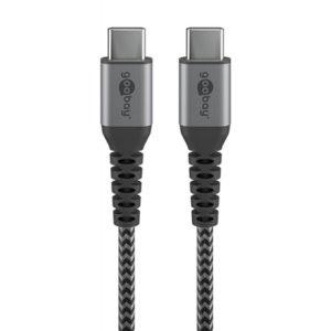 Goobay | USB-C to USB-C Textile Cable with Metal Plugs | 49302 | USB-C to USB-C USB-C male | USB-C male 49302 4040849493027