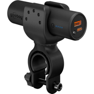 Goobay Bike Powerbank 5.0 with Reinforced Holder for Bicycle Handlebars | 60656 | 5000 mAh | Black 60656 4040849606564