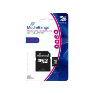 MEMORY MICRO SDXC 64GB C10/W/ADAPTER MR955 MEDIARANGE MR955 4260283113484