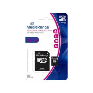 MEMORY MICRO SDHC 32GB C10/W/ADAPTER MR959 MEDIARANGE MR959 4260283113569