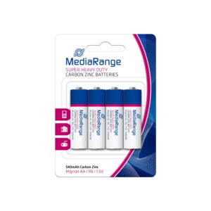 BATTERY CARBON-ZINC AA 1.5V/4PCS MRBAT144 MEDIARANGE MRBAT144 4260459610632