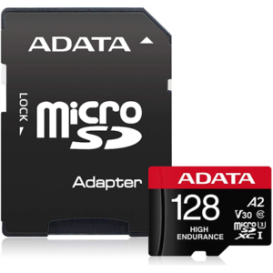 ADATA | AUSDX128GUI3V30SHA2-RA1 Memory Card | 128 GB | MicroSDXC | Flash memory class 10 | Adapter AUSDX128GUI3V30SHA2-RA1 4710273772158