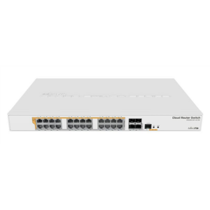 MikroTik | CRS328-24P-4S+RM Gigabit Ethernet POE/POE+ router/switch | Managed L3 | Rackmountable | Gigabit Ethernet (copper) ports quantity 24x 1GbE | SFP+ ports quantity 4x SFP+ | PoE/Poe+ ports quantity 24 | Power supply type Single | 12 month(s) CRS328-24P-4S+RM 4752224002228