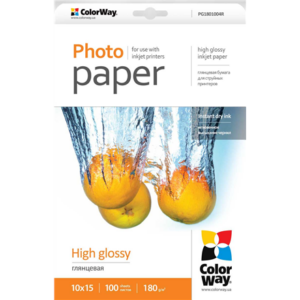 Photo Paper 100 pc. | PG1801004R | Glossy | 180 g/m² | 10 x 15 cm PG1801004R 4823108631541