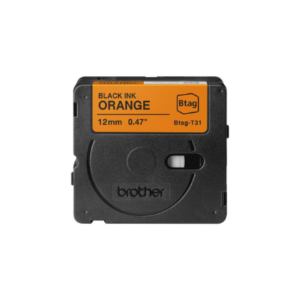 Brother BTAG-T31 | Black on Orange | Btag BTAGT31 4977766836067