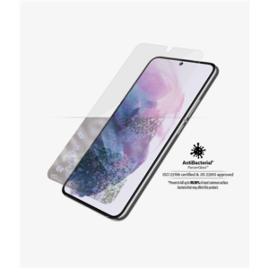 PanzerGlass | Samsung | Galaxy S22 | Tempered glass | Transparent | Case friendly. Compatible with ultrasonic fingerprint sensor. 100 % touch sensitivity. Antibacterial (ISO 22196 certified & JIS 22810 approved) | Screen Protector 7293 5711724072932