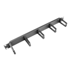 Lanberg 19" cable management panel with 5 plastic holders 1U type B | AK-1202-B | Black AK-1202-B 5901969403718