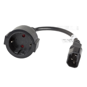 Lanberg | IEC 320 C14 to Schuko Adapter Cable for UPS | CA-C14E-10CC-0018-BK CA-C14E-10CC-0018-BK 5901969409871