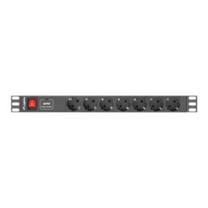 Lanberg Power Distribution unit (PDU) 19" 1U 16A 2m 7X Schuko oulets | PDU-07F-0200-BK PDU-07F-0200-BK 5901969414479
