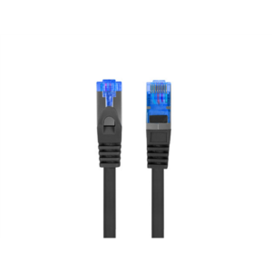 Lanberg | Patchcord Cat.6A S/FTP LSZH CCA Black Fluke Passed | PCF6A-10CC-0050-BK | 0.5 m | Black PCF6A-10CC-0050-BK 5901969424607