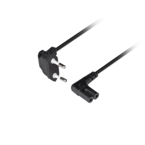 Lanberg CEE 7/16 to EC 320 C7 Euro (radio) power cord 1.8m angled VDE | CA-C7CA-12CC-0018-BK CA-C7CA-12CC-0018-BK 5901969447941