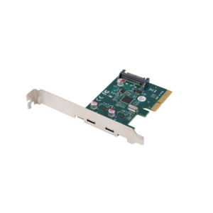 Lanberg PCI-Express X1 Card to 2X USB-C 3.2 GEN 2X1 Low profile | PCE-UC3-002 PCE-UC3-002 5901969448023