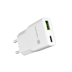 Natec Ribera USB Charger Gan Slim USB 1X USB-A + 1X USB-C 20W | NUC-2376 NUC-2376 5901969449945