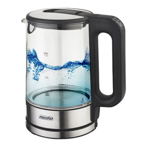 Mesko | Kettle | MS 1301b | Electric | 1850 W | 1.7 L | Glass | 360° rotational base | Black MS 1301 black 5903887803915