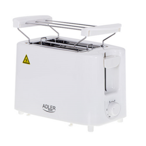 Adler | Toaster | AD 3223 | Power 750 W | Number of slots 2 | Housing material Plastic | White AD 3223 5903887805179