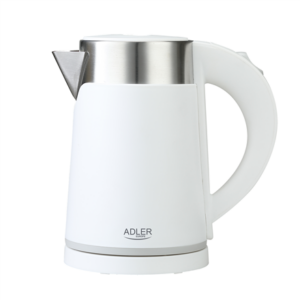 Adler | Kettle | AD 1372 | Electric | 800 W | 0.6 L | Plastic/Stainless steel | 360° rotational base | White AD 1372 white 5903887809665