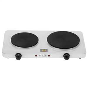 Adler Hot Plate | AD 6520 | Number of burners/cooking zones 2 | Electric | White AD 6520 5905575908346