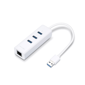 TP-LINK | USB 3.0 3-Port Hub & Gigabit Ethernet Adapter 2 in 1 USB Adapter | UE330 UE330 6935364094553