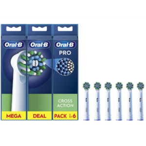 Oral-B | Replaceable toothbrush heads | EB50RX-6 Cross Action Pro | Heads | For adults | Number of brush heads included 6 | White EB50RX-6 8006540847879