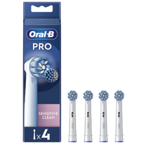 Oral-B | Replaceable toothbrush heads | EB60X-4 Sensitive Clean Pro | Heads | For adults | Number of brush heads included 4 | White EB60X-4 8006540847961