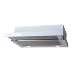 CATA | Hood | TF 2003 600 GWH | Telescopic | Energy efficiency class C | Width 60 cm | 390 m³/h | Mechanical control | LED | White Glass 02017202 8422248062008