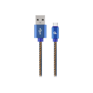 Cablexpert | Premium Jeans (Denim) Type-C USB Cable with Metal Connectors | CC-USB2J-AMCM-1M-BL CC-USB2J-AMCM-1M-BL 8716309106191